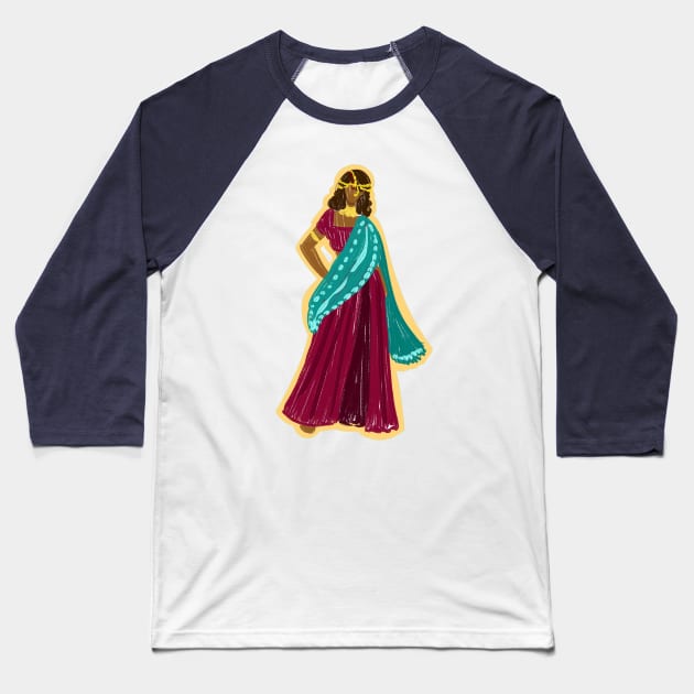 Indian Fashion Study Baseball T-Shirt by The.Pretty.Latina